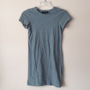 Navy/White Striped T Shirt Dress